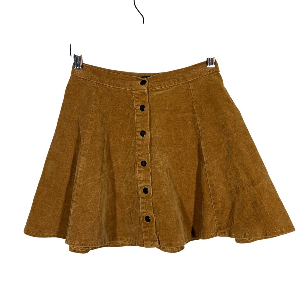 Brandy Melville Skater Skirt A-Line Camel Tan OSFA 22" Waist Forest Fairy Grunge